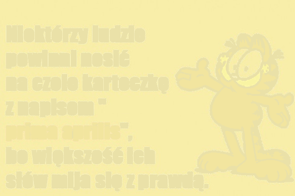 Garfield dzieli się swoimi myślami